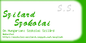 szilard szokolai business card